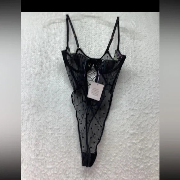 Savage X Fenty Black Floral Lace Lingerie NWT - Picture 3 of 5